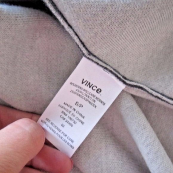 VINCE Two-Tone Drape OPEN FRONT JACKET SMALL elegant chic colorblock - Picture 3 of 8